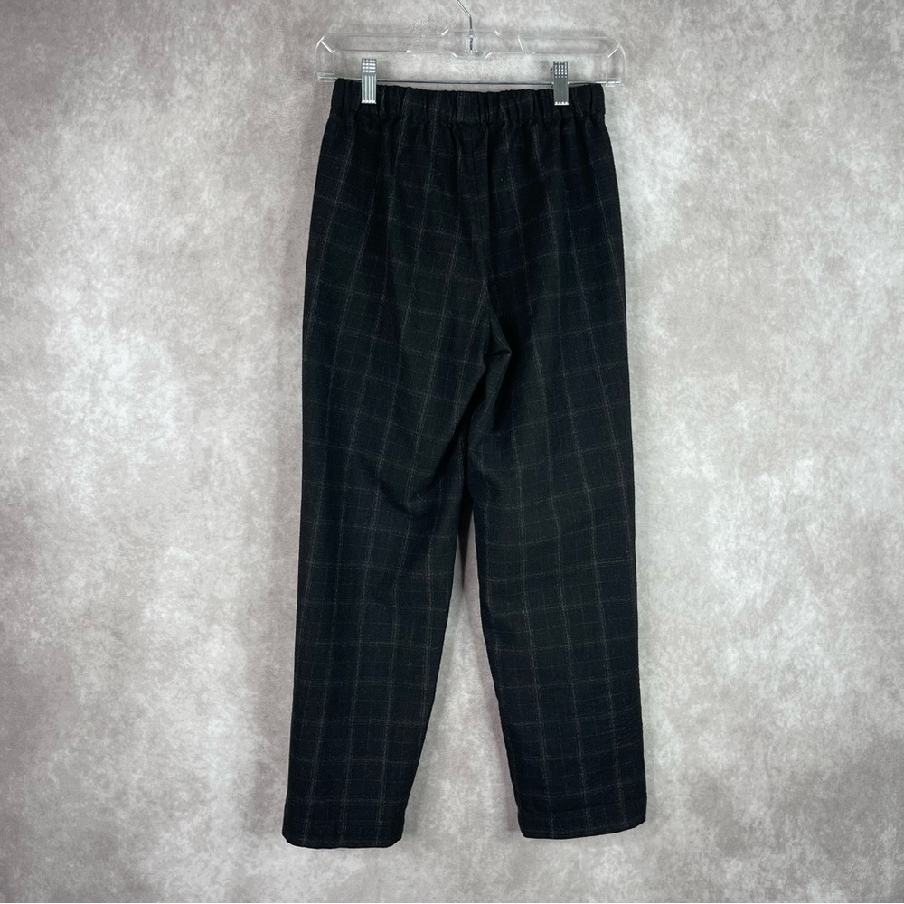 The Group Babaton Jimmy Pant Mid Rise Twill Trousers Black Fine Grid Size XS - Picture 4 of 8